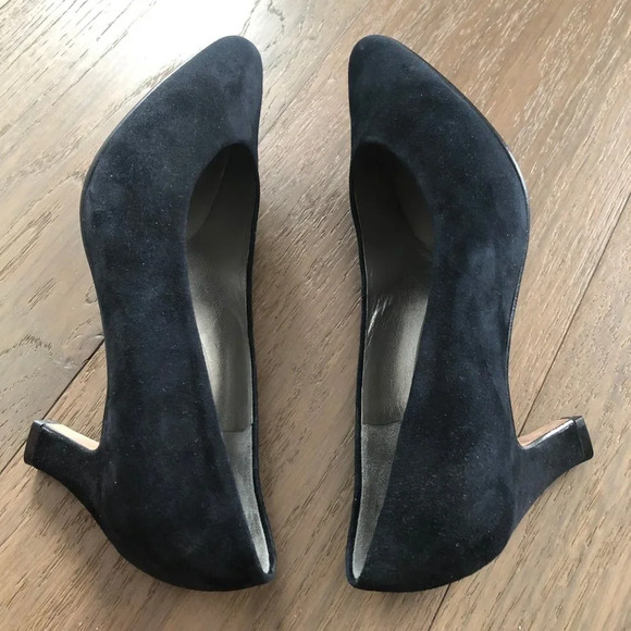 Gabor International Leather Blue Suede Shoes w 2.5" Heels Sz 6.5 US NWOT - Picture 6 of 13